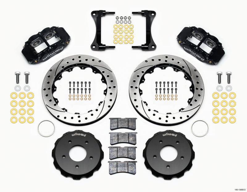 Wilwood Narrow Superlite 4R Front Hat Kit 12.88in Drill 2007-Up Jeep Wrangler Wilwood