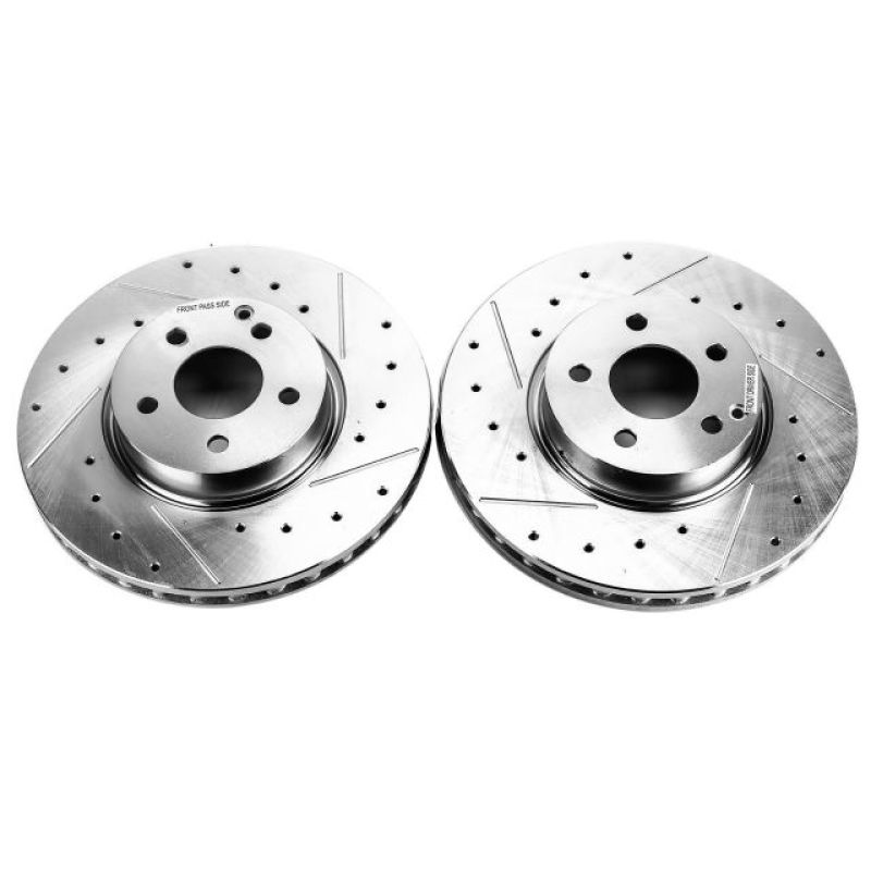 Power Stop 17-19 Audi A4 Front Evolution Drilled & Slotted Rotors - Pair PowerStop