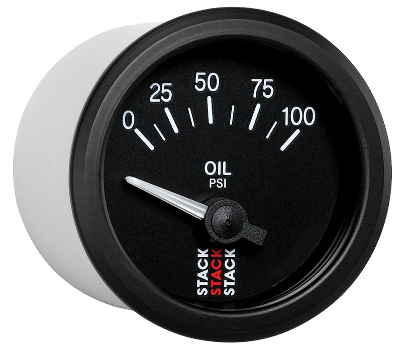Autometer Stack Instruments 52mm 0-100 PSI 1/8in NPTF Electronic Oil Pressure Gauge - Black ST3202