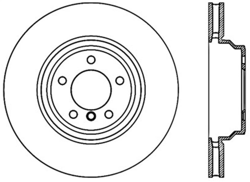 StopTech 07-12 BMW 335i Front Left Cryo Slotted Sport Brake Rotor Stoptech
