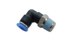 Vibrant Male Elbow Pneumatic Vacuum Fitting (1/8in NPT Thread) - for use with 3/8in(9.5mm) OD tubing - eliteracefab.com