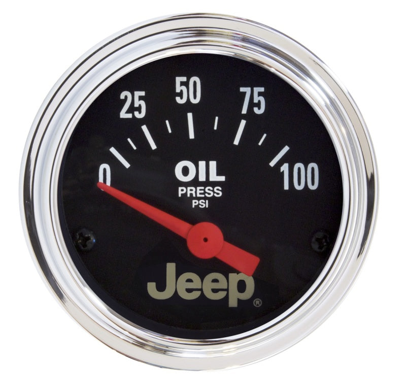 Autometer Jeep 52mm 0-100 PSI Short Sweep Electronic Oil Pressure Gauge 880240
