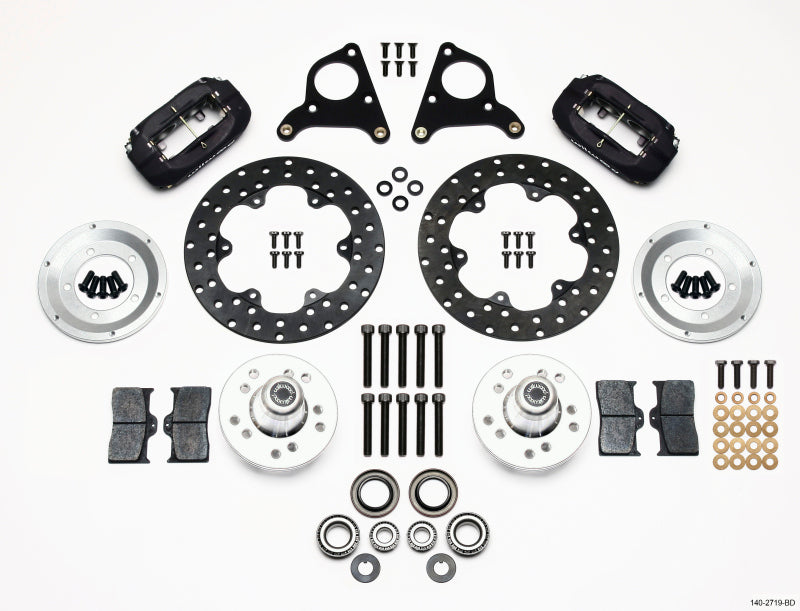Wilwood Forged Dynalite Front Drag Kit Drilled Rotor CPD 73-80 A E B All F w/Disc Wilwood