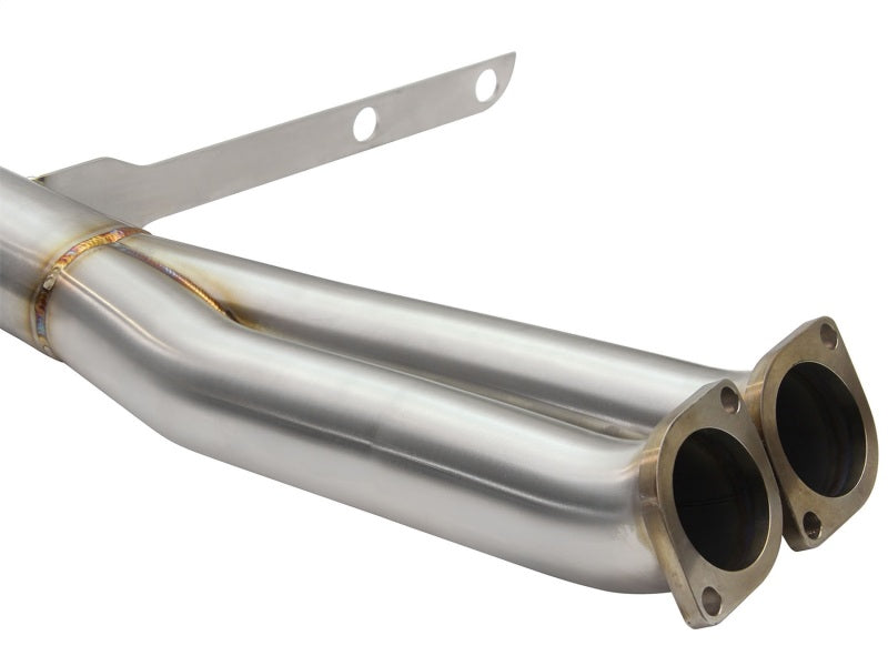 aFe MACHForce XP SS-304 Polish Tip 3.0in-2.5in Dia Cat Back Exhaust 11-13 BMW 335i (E90/E92) 3.0L aFe