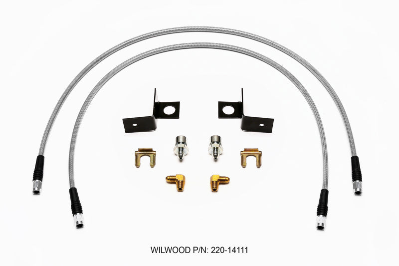 Wilwood Flexline Kit 30 inch -3 3/8-24 IF 1/8 NPT 90 Degree - eliteracefab.com