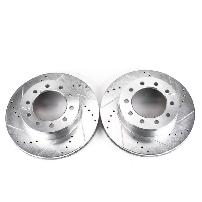 Power Stop 05-16 Ford F-550 Super Duty Front Drilled & Slotted Rotor - Pair PowerStop