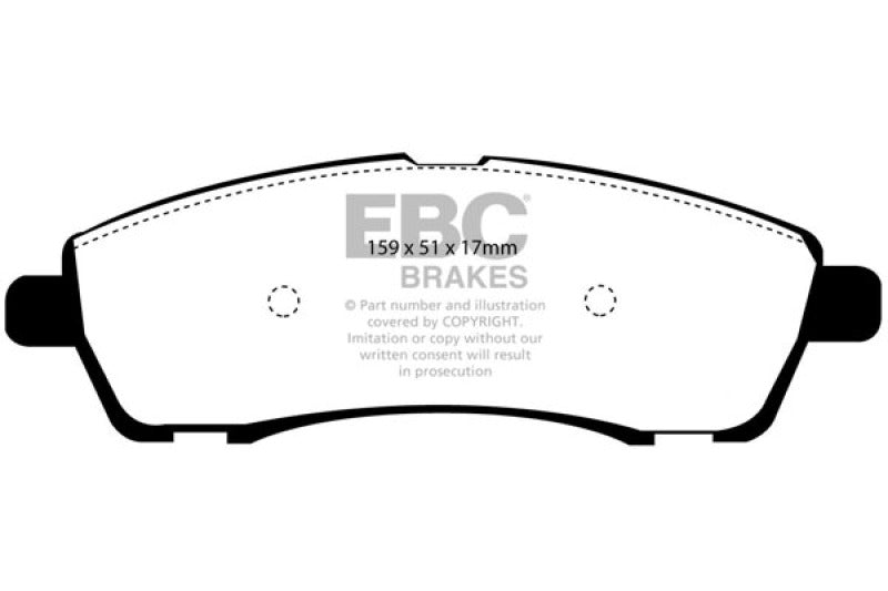 EBC 00-02 Ford Excursion 5.4 2WD Extra Duty Rear Brake Pads - eliteracefab.com