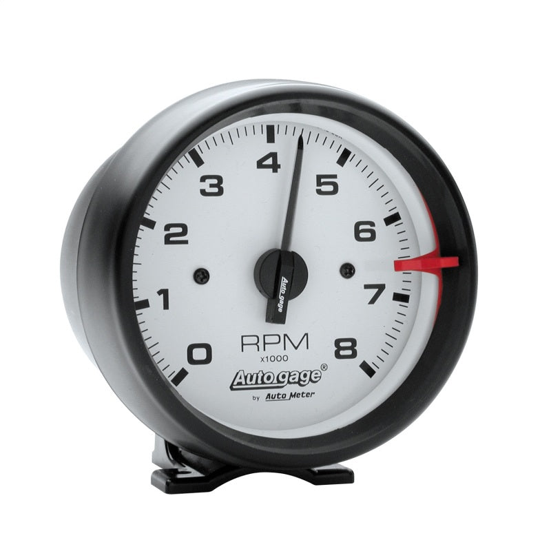 Autometer Autogage 3-3/4in Black with White Face 8,000 RPM Pedestal Mount Tachometer 2303