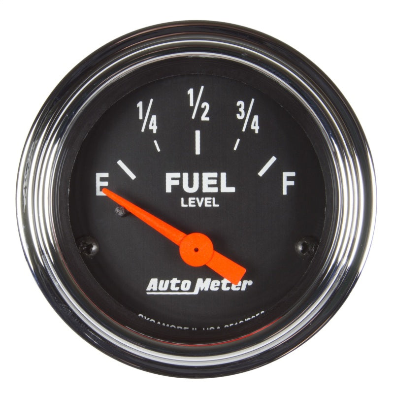 Autometer Traditional Chrome Gauge Fuel Level 2 1/16in 73e To 10f(Aftermarket Linear) Elec 2519