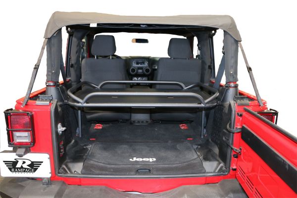 Rampage 2007-2018 Jeep Wrangler(JK) Rear Sport Rack - Black - eliteracefab.com