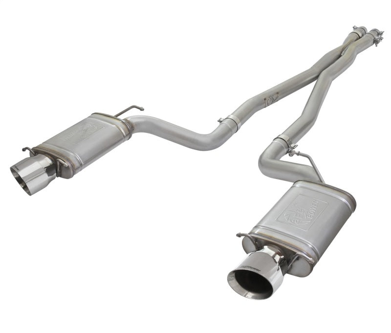 aFe Mach Force-Xp 3in CB Stainless Steel Dual Exhaust System w/Polished Tips 09-15 Cadillac CTS-V aFe