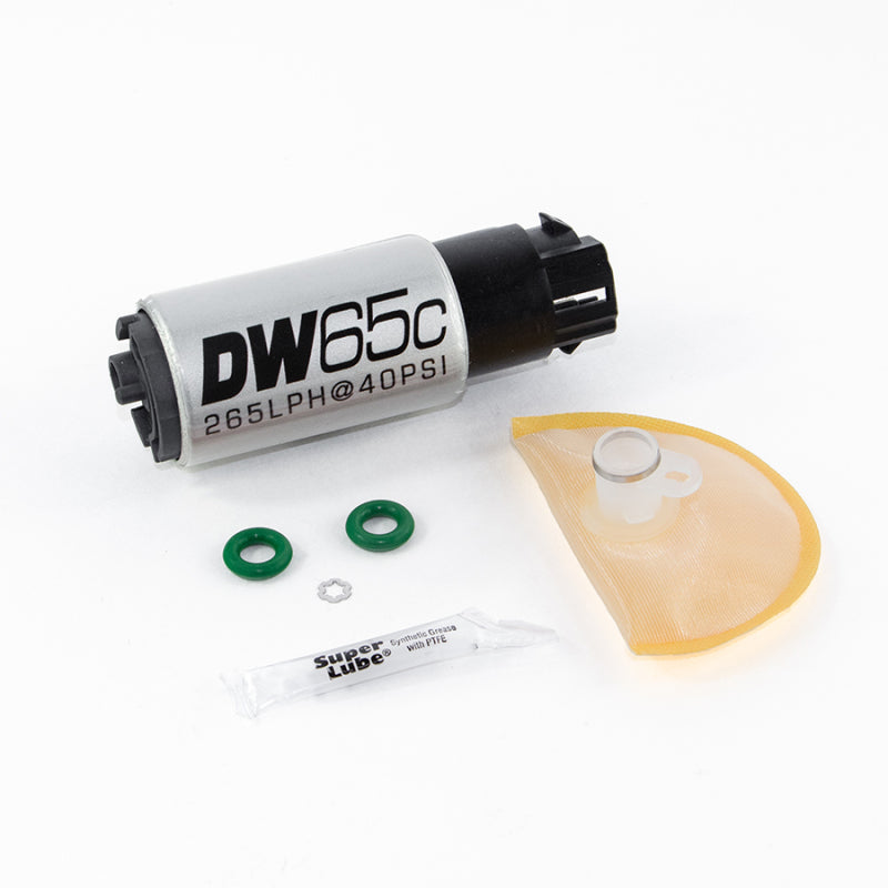 DeatschWerks | DW65C | 265 LPH Fuel Pump | 2004-2006 Pontiac GTO | 2005-2009 Subaru Legacy | 2008-2014 WRX | 2008-2021 STI | Compact In-Tank | E85 Compatible | Mounting Clips | Installation Kit
