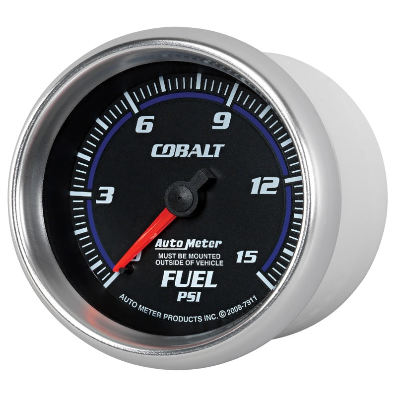 Autometer Cobalt 2-5/8in  Mechanical Fuel Pressure Gauge 0-15 PSI 7911