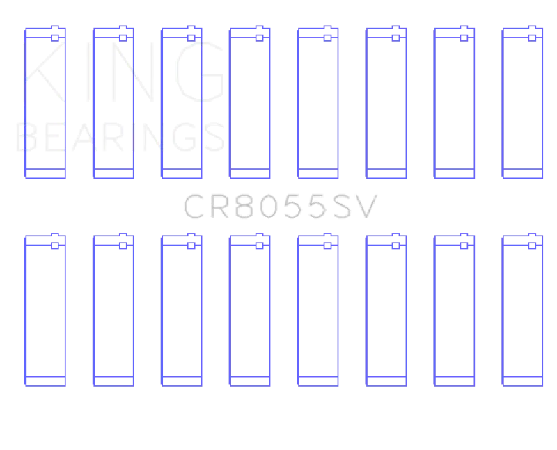 King Ford Powerstroke 6.4L V8 (O/S Housing .002in) (Size +0.25mm) Connecting Rod Bearing Set King Engine Bearings