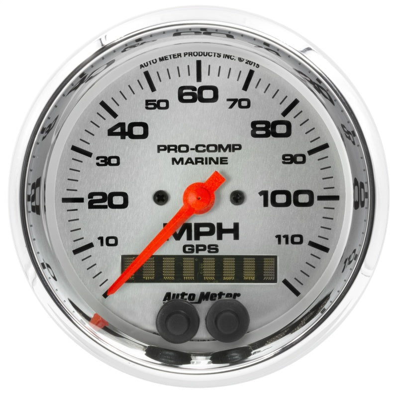 Autometer Marine Chrome Ultra-Lite 3-3/8in 120MPH GPS Speedometer Gauge 200637-35