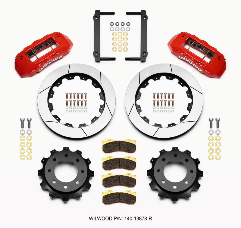 Wilwood TX6R Rear Kit 16.00in Red 1999-2010 GM H2 / 2500 4.63 Cntr Wilwood