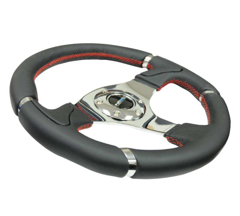 NRG Innovations 350mm Evo-Style Reinforced Steering Wheel - Leather – RST-008R