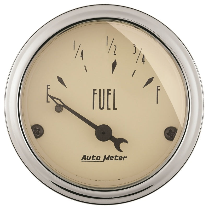 Autometer 2in 73 E/8-12 F Antique Beige Fuel Level Gauge 1816