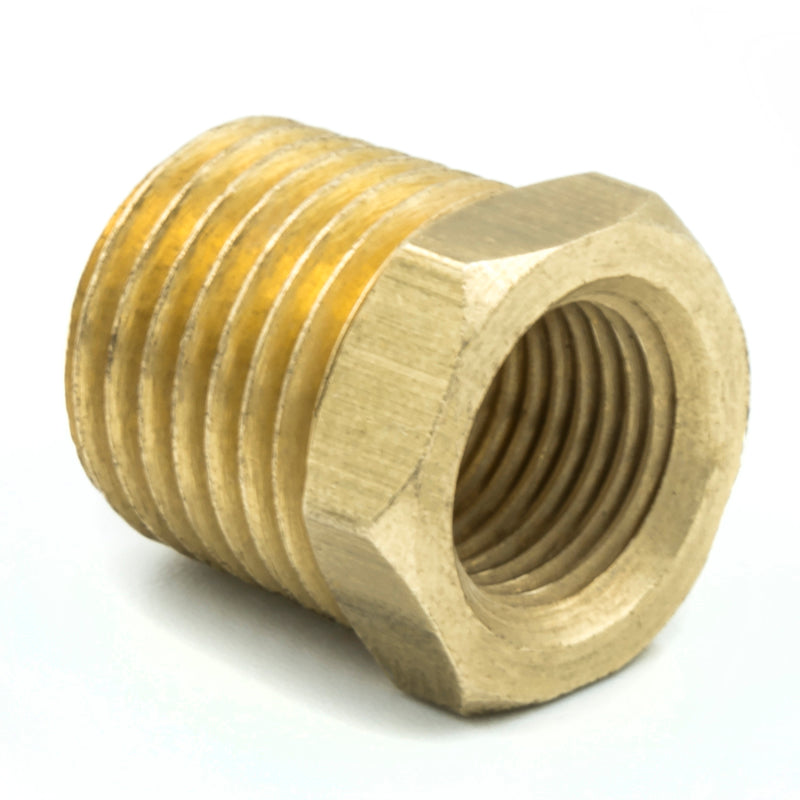 Autometer Brass Adapter Fitting - 1/4in NPT Male / 1/8in NPT Female 2279