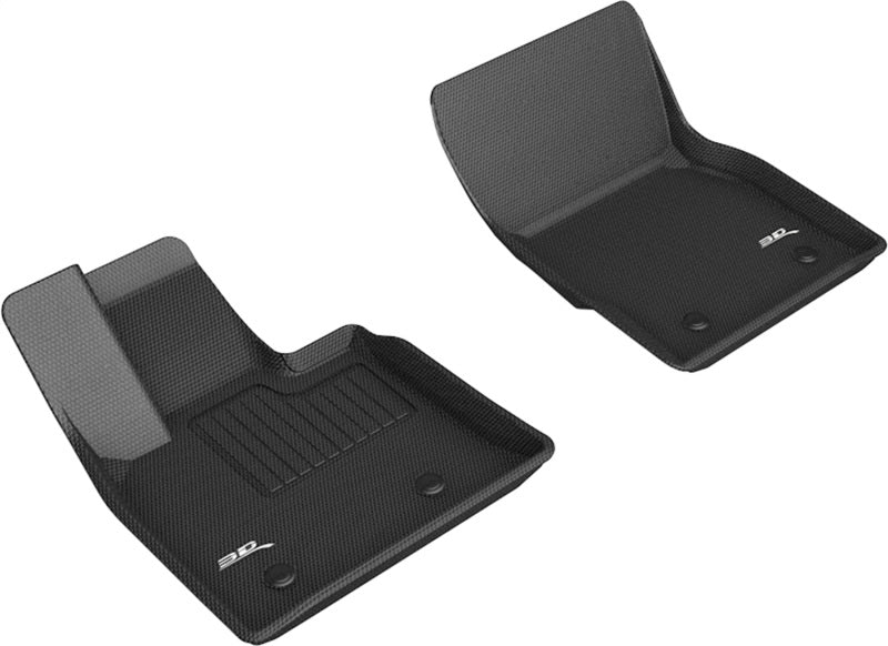 3D MAXpider 18-21 Alfa Romeo Stelvio / Stelvio Quadrifoglio Kagu 1st Row Floormats - Black 3D MAXpider
