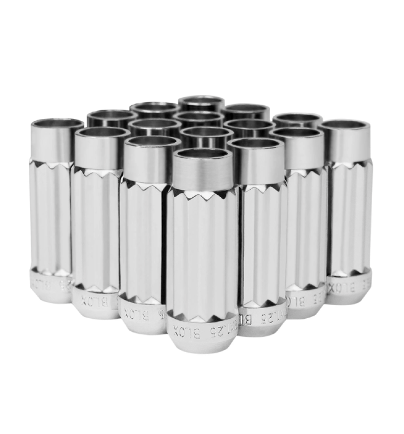 BLOX Racing 12-Sided P17 Tuner Lug Nuts 12x1.25 - Chrome Steel - Set of 16 BLOX Racing
