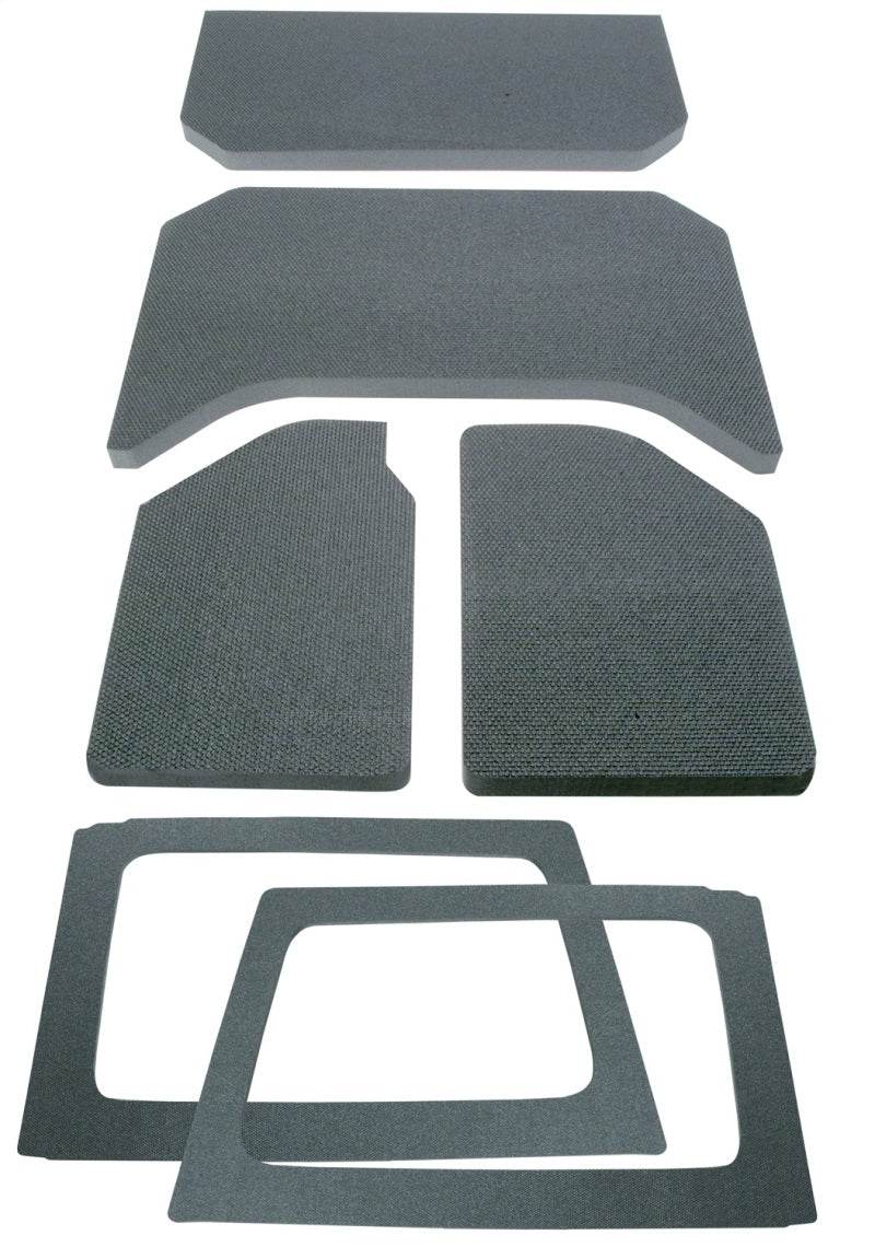 DEI 11-18 Jeep Wrangler JK 4-Door Boom Mat Complete Headliner Kit - 6 Piece - Gray DEI