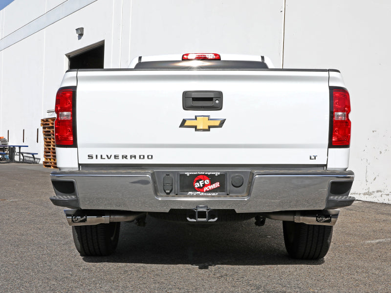 aFe Gemini XV 3in 304SS CB Exhaust w/ Cutout 14-19 GM Trucks 4.3/5.3L w/ Pol Tips - CrewCab/Extended aFe