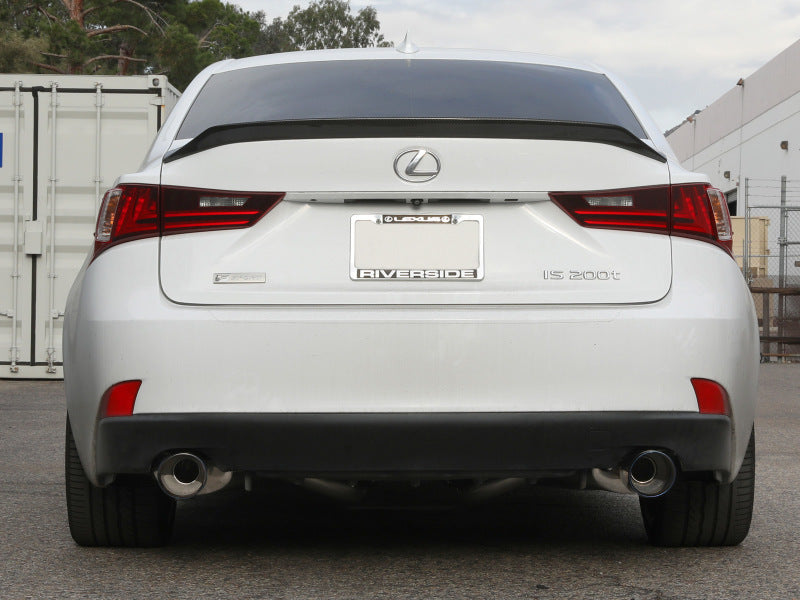 aFe POWER Takeda 16-17 Lexus IS200t L4-2.0L (t) 2.5in-3in 304 SS CB Exhaust w/ Blue Tip aFe