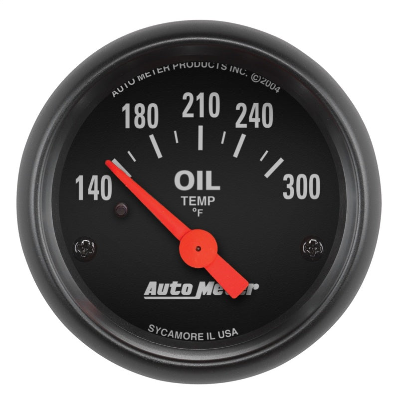 Autometer Z-Series 52mm 140-300 Degrees F Electric Oil Temp Gauge 2639