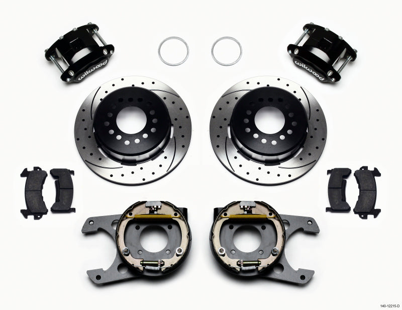 Wilwood D154 P/S Park Brake Kit Drilled Chevy 12 Bolt 2.75in Off w/ C-Clips Wilwood