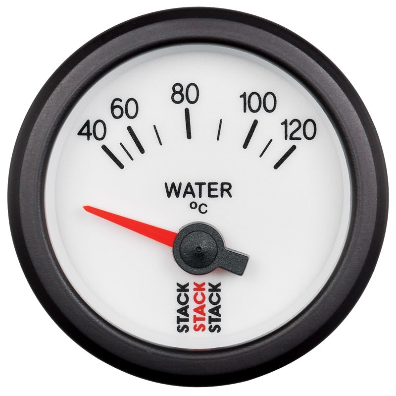 Autometer Stack 52mm 40-120 Deg C M10 Male Electric Water Temp Gauge - White ST3257