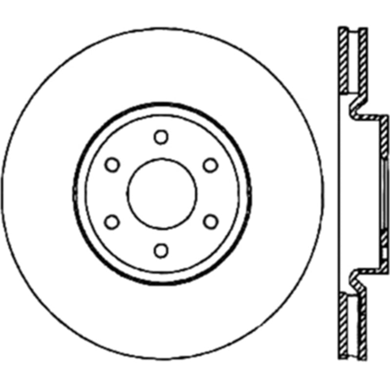 StopTech Sport Slotted (CRYO) 05-18 Nissan Frontier Front Right Slotted Rotor Stoptech