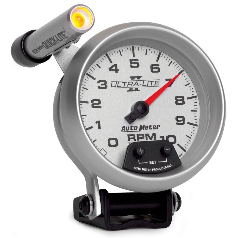 Autometer Ultra-Lite II 3-3/4in 10000 RPM Pedestal Mount Mini-Monster Tachometer 4990
