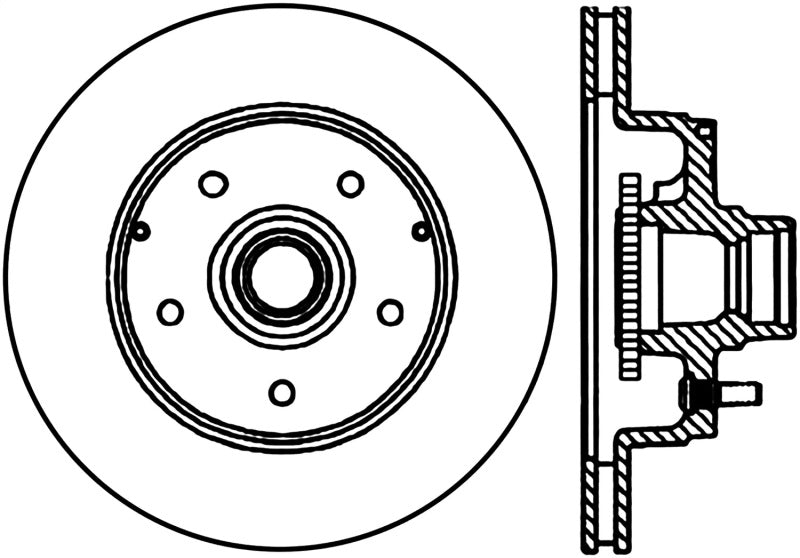 StopTech 94-96 Chevrolet Impala / 91-96 Chevrolet Caprice Cryo-Stop Right Front Slotted Rotor Stoptech