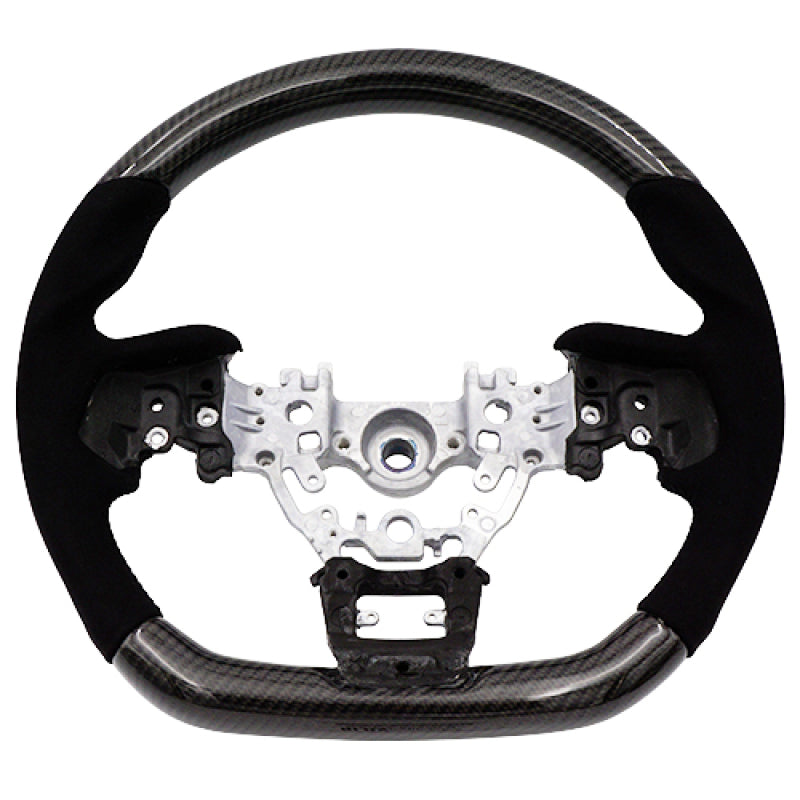 BLOX Racing 22+ Subaru Carbon/Alcantara Steering Wheel Black Stitching BLOX Racing