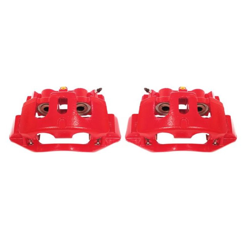 Power Stop 11-19 Chevrolet Silverado 2500 HD Rear Red Calipers w/Brackets - Pair - eliteracefab.com