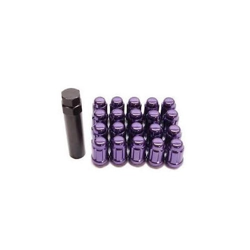 WHEEL MATE MUTEKI SR35 CLOSE END LUG NUTS W/ LOCK SET – PURPLE 12×1.50 35MM Wheel Mate