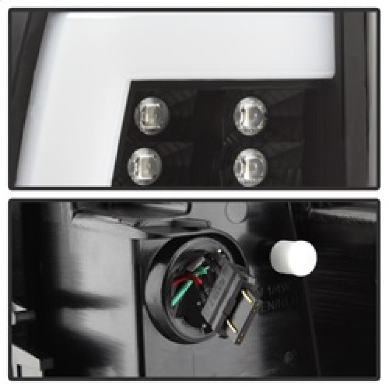 Spyder 00-06 GMC Yukon/Yukon XL V2 Light Bar LED Tail Lights - Black (ALT-YD-CD00V2-LBLED-BK) - eliteracefab.com