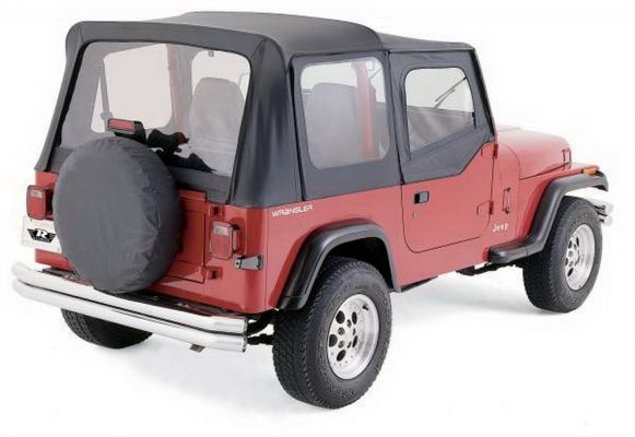 Rampage 1988-1995 Jeep Wrangler(YJ) OEM Replacement Top - Black Denim - eliteracefab.com