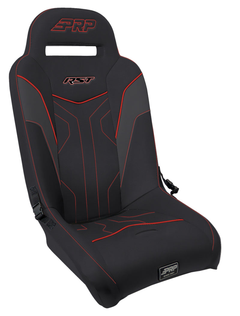 PRP Polaris RZR PRO XP/PRO R/Turbo R RST Suspension Seat- Black/Red A4101-PORXP-204