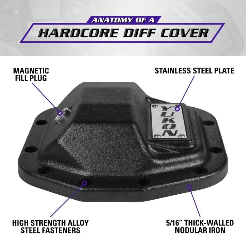 Yukon Hardcore Nodular Iron Cover for 2018 Jeep Wrangler JL Front Dana 30 Yukon Gear & Axle