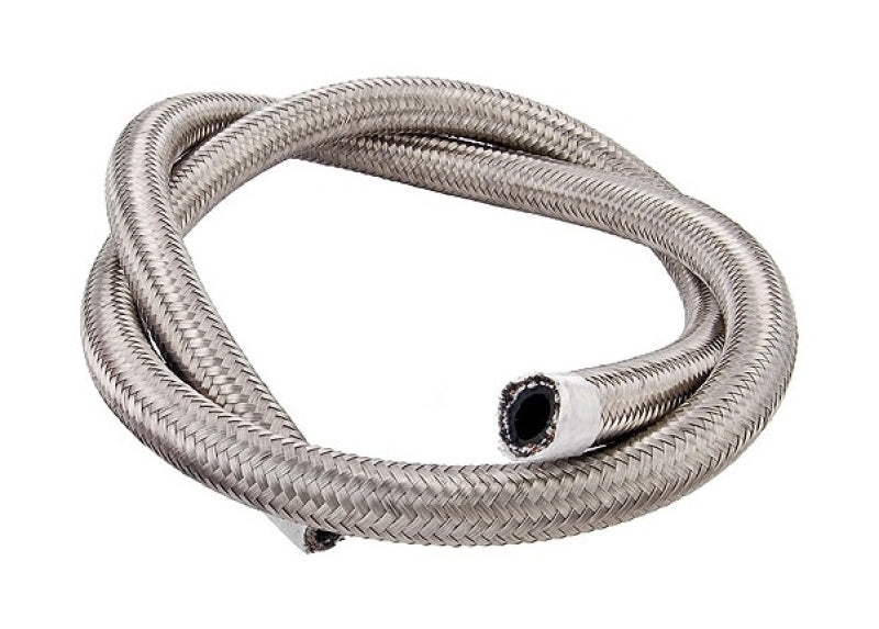 Torque Solution Stainless Steel Braided Rubber Hose for -10AN 5ft (0.56" ID) - TS-RH-SR10-5