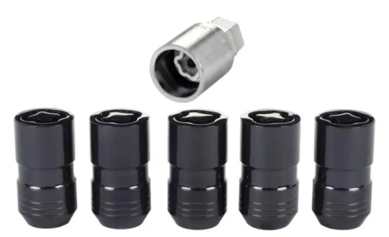 McGard Wheel Lock Nut Set - 5pk. (Cone Seat) M14X1.5 / 22mm Hex / 1.639in OAL - Black McGard