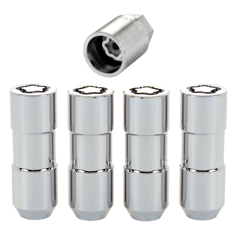 McGard Wheel Lock Nut Set - 4pk. (Cone Seat Duplex) 9/16-18 / 7/8 Hex / 2.5in. Length - Chrome - eliteracefab.com