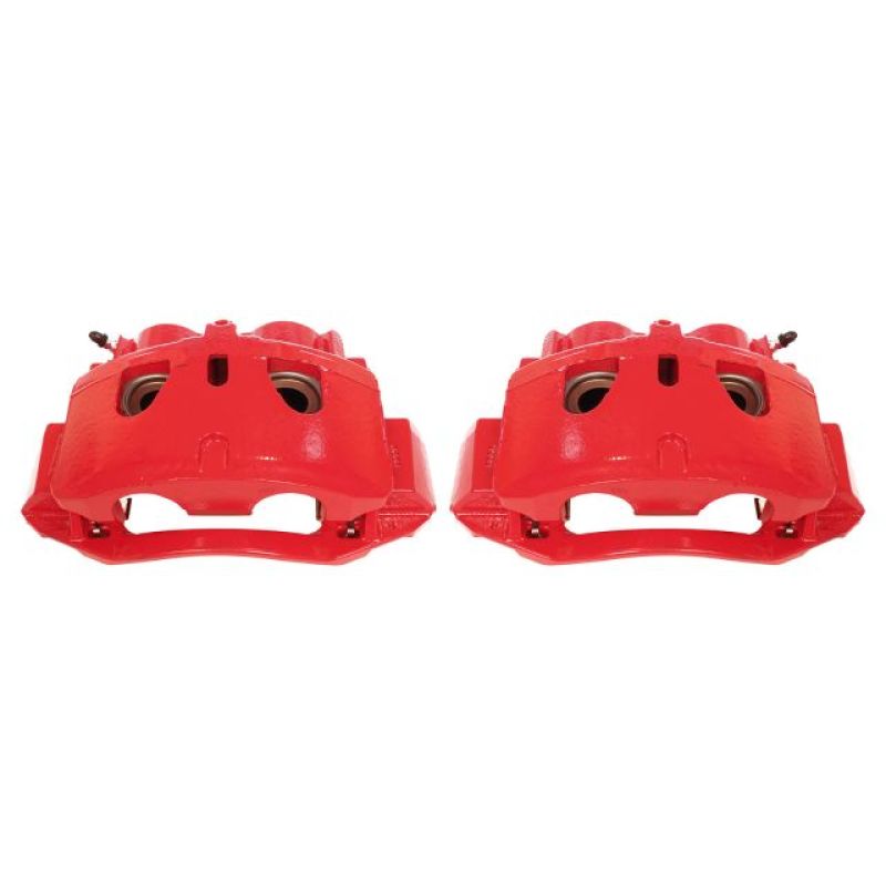 Power Stop 11-19 Chevrolet Silverado 2500 HD Front Red Calipers w/Brackets - Pair - eliteracefab.com