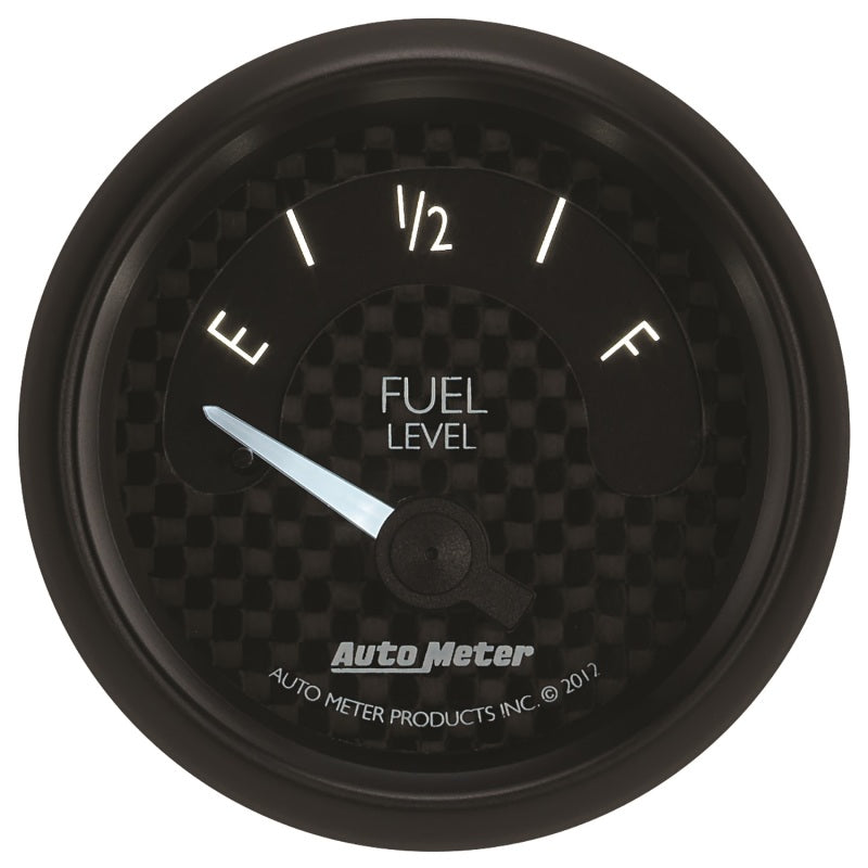 Autometer GT Series 52mm Short Sweep Electronic 240-33 ohms Fuel Level (For use w/ 3262) 8016