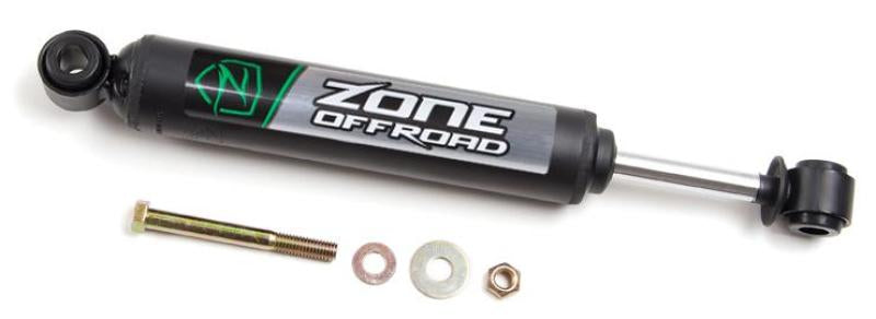 Zone Offroad 07-18 Jeep Wrangler JK Single Steering Stabilizer - Black - eliteracefab.com