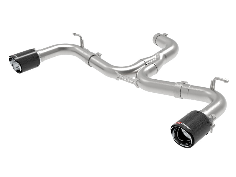 aFe MACH Force-Xp 3in to 2-1/2in Stainless Steel Axle-Back Exhaust Carbon - 15-17 Volkswagen GTI aFe