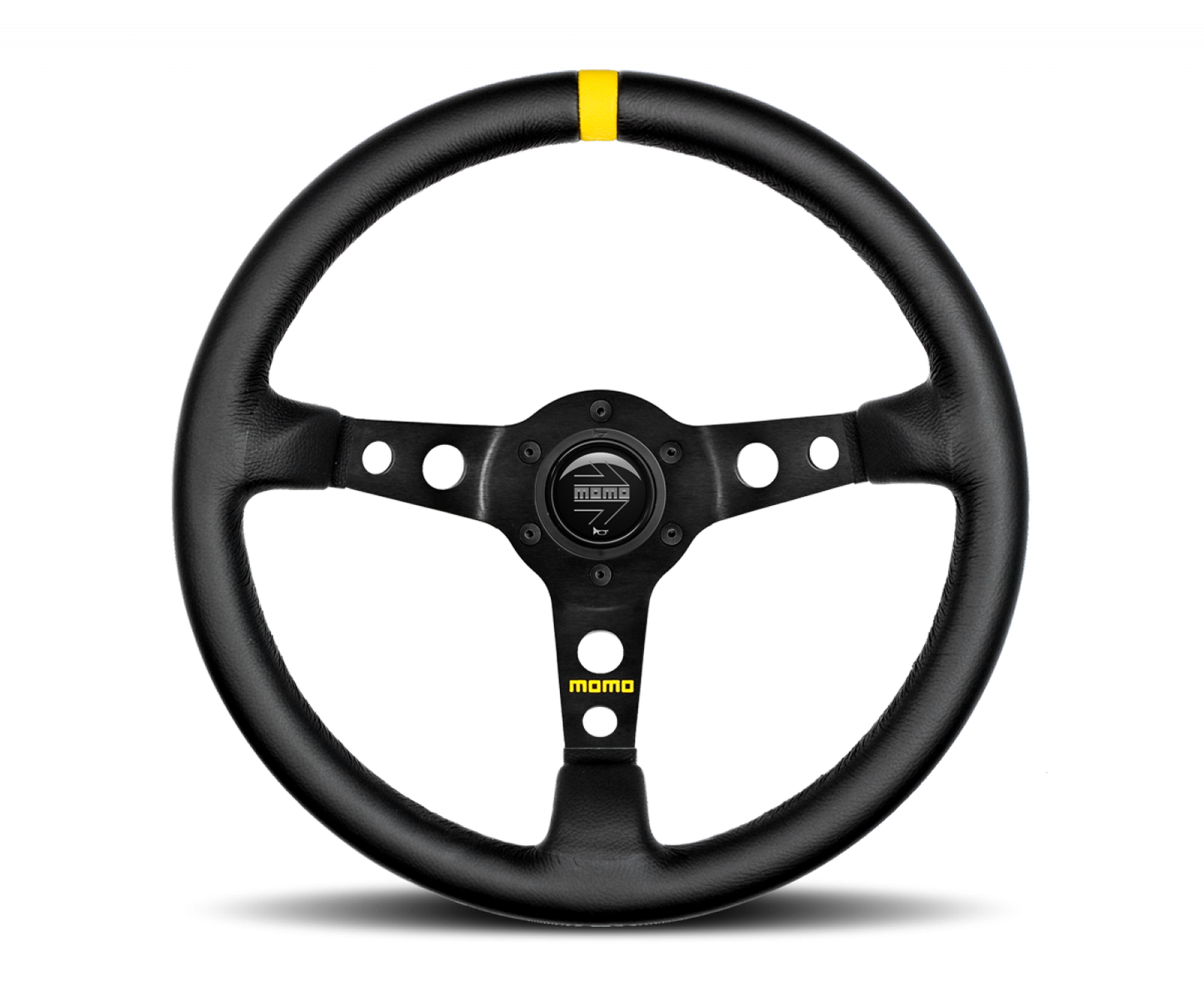 MOMO MOD.07 350mm Black Leather Steering Wheel (R1905/35L) MOMO
