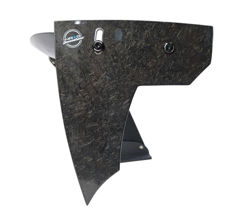 NRG Carbon Fiber Glass 59 Inch Universal Rear Spoiler Arrow Cut Out Stands and NRG logo End Plates - eliteracefab.com
